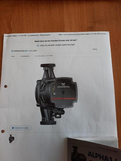 grundfos, Doe-het-zelf en Bouw, Chauffageketels en Boilers, Zo goed als nieuw, Ophalen