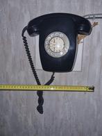 Vaste Telefoon Muur Zwart Draaischijf, Telecommunicatie, Ophalen, Gebruikt, Met draaischijf