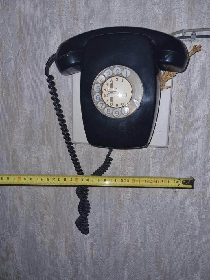 Vaste Telefoon Muur Zwart Draaischijf, Telecommunicatie, Vaste telefoons | Niet Draadloos, Gebruikt, Met draaischijf, Ophalen