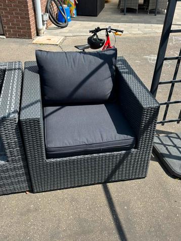 Loungeset met opbergbox voor kussens, Synthétique, Enlèvement, Utilisé, Sets de jardin
