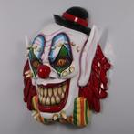 Décoration murale masque de clown effrayant hauteur 152 cm