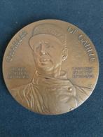 CHARLES DE GAULLE herdenkingsmedaille in brons, Postzegels en Munten, Ophalen of Verzenden, Brons