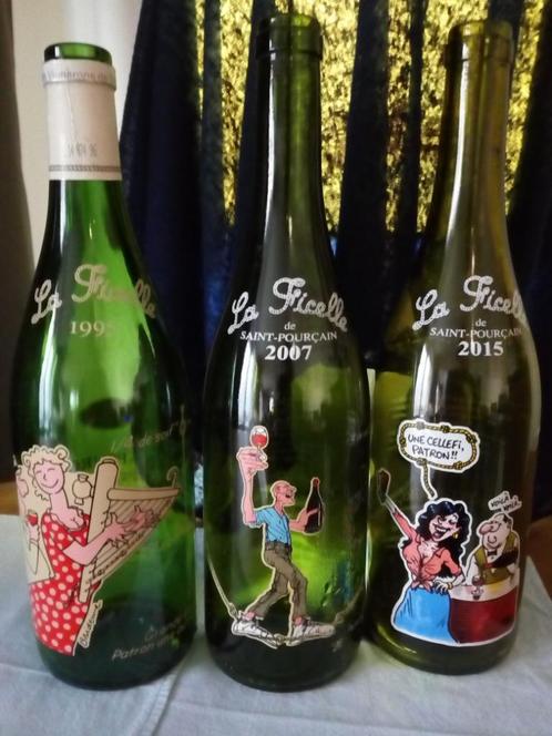 Bouteilles vin sérigraphiées "La Ficelle", Collections, Vins, Utilisé, Vin rouge, France, Enlèvement ou Envoi