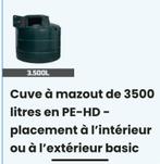 Cuve à mazout neuve 3500litres+ detect fuite, Bricolage & Construction, Outillage | Pièces de machine & Accessoires, Neuf