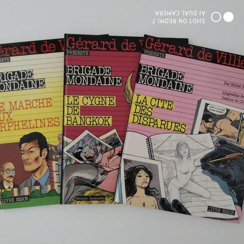 BRIGADE MONDAINE E.O. (Gérard de Villiers/Brice) lot T1-2-3, Boeken, Stripverhalen, Zo goed als nieuw, Complete serie of reeks