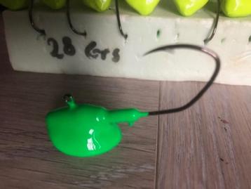 jighead met top haken 21 gr en 28 gr roofvis snoekbaars enz beschikbaar voor biedingen
