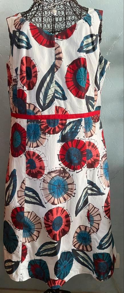 Xandres 44 Nieuw knappe jurk katoen, Kleding | Dames, Jurken, Zo goed als nieuw, Maat 42/44 (L), Overige kleuren, Onder de knie
