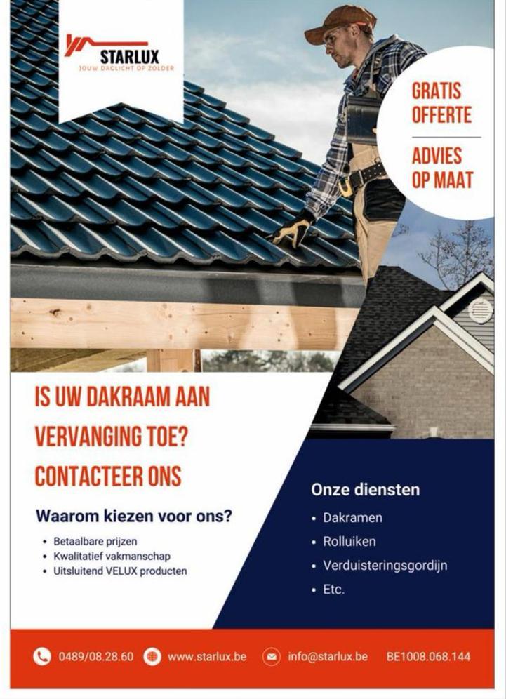 Vervangen en Plaatsen van VELUXEN!, Doe-het-zelf en Bouw, Glas en Ramen, Ophalen
