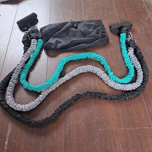 Resistance bands, nog in zéér goede staat, Sport en Fitness, Fitnessmaterialen, Zo goed als nieuw, Weerstandband, Armen, Benen