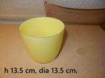 nr.475- Glazen bloempot geel, Enlèvement, Rond, Intérieur