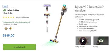 Dyson V12 Detect Slim Absolute beschikbaar voor biedingen