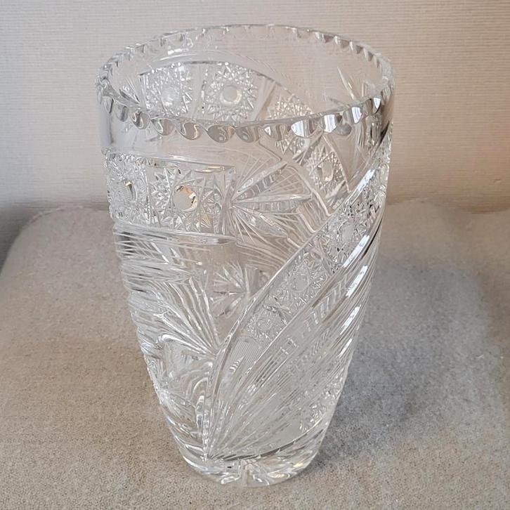 Prachtige vaas bohemiam kristal, Antiek en Kunst, Antiek | Glaswerk en Kristal, Ophalen of Verzenden
