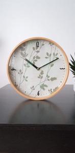 Horloge Murale en Bambou, Ophalen, Zo goed als nieuw, Analoog, Wandklok