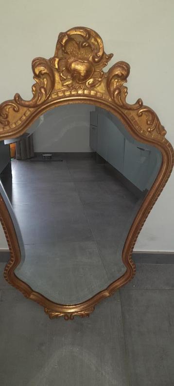Miroir doré vintage style baroque, Antiquités & Art, Enlèvement