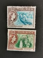 Dominica 1957 - Koningin Elisabeth en kano bouwers, bananen, Ophalen of Verzenden, Gestempeld, Noord-Amerika