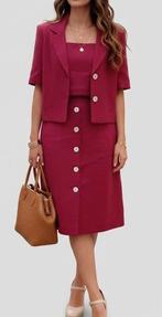 vintage jurk + bijhorend vestje, Vintage, Ophalen of Verzenden, Zo goed als nieuw, Maat 36 (S)