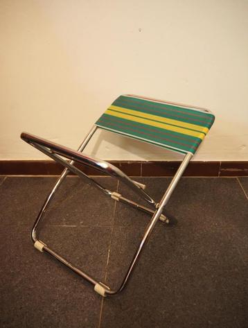 Vintage plooibaar voetbankje, 1970s beschikbaar voor biedingen