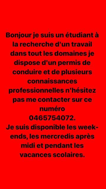 À la recherche d’un job étudiant  disponible aux enchères