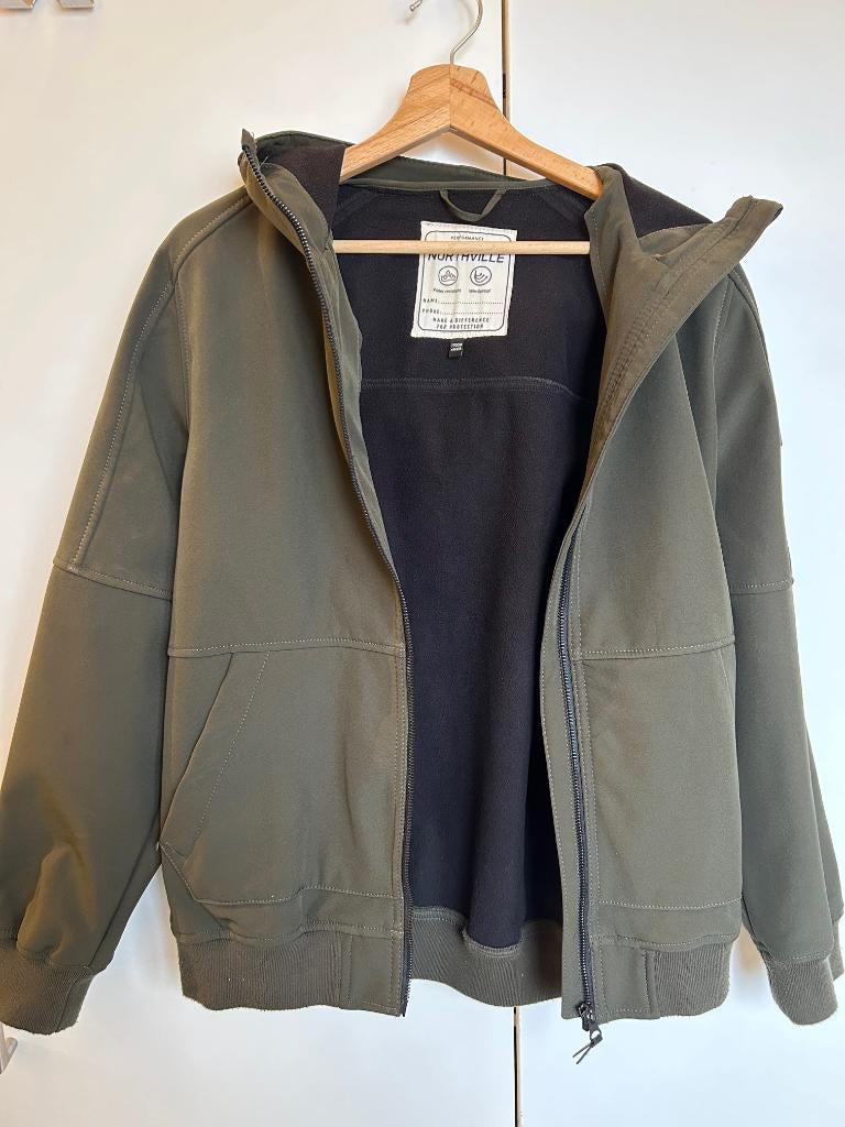 C&A - Khaki tussenjas met kap - Jongens - 170 / +14j, Kinderen en Baby's, Kinderkleding | Maat 170, Ophalen of Verzenden, C&A