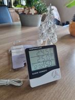 Hygrometer Tijdklok Auto Indoor Outdoor Vochttemperatuur Voc, Nieuw, Weerstation, Ophalen of Verzenden