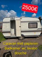 Caravan papieren Badkamer wc douche stacaravan camping bouw, Rondzit, Hobby, Bedrijf, 750 - 1000 kg