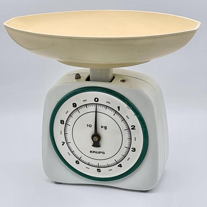 vintage analoge Krups keukenweegschaal 1960s, Verzamelen, Retro, Ophalen of Verzenden