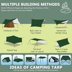 Camping Regenzeil | 3 x 3 m | tentzeil voor kamperen, -, Verzenden, -, Nieuw