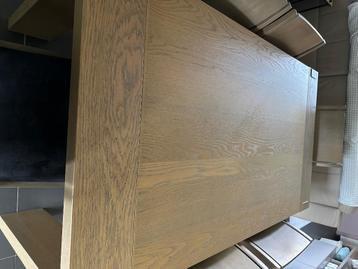 Tafel met 6 stoelen, Ophalen, Gebruikt, Eikenhout, 50 tot 100 cm