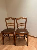 Twee stoelen, Twee, Gebruikt, Bruin, Hout