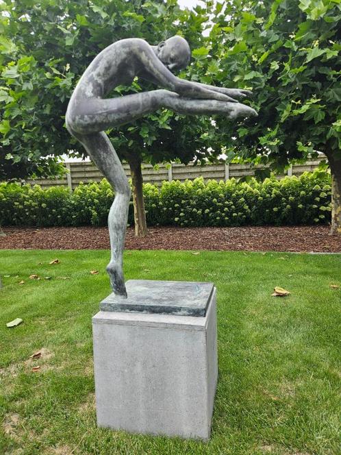 Bronzen kunstbeeld Patricia Peeters zeer mooie patina, naakt, Antiek en Kunst, Kunst | Beelden en Houtsnijwerken, Ophalen of Verzenden
