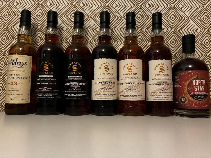 Whisky Signatory Kilkerran Arran Speyside Milroys Miltonduff, Collections, Vins, Neuf, Autres types, Autres régions, Pleine, Enlèvement ou Envoi