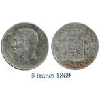 België >Leopold II - 5 francs - 1869, Postzegels en Munten, Zilver, Ophalen of Verzenden, Losse munt, Zilver