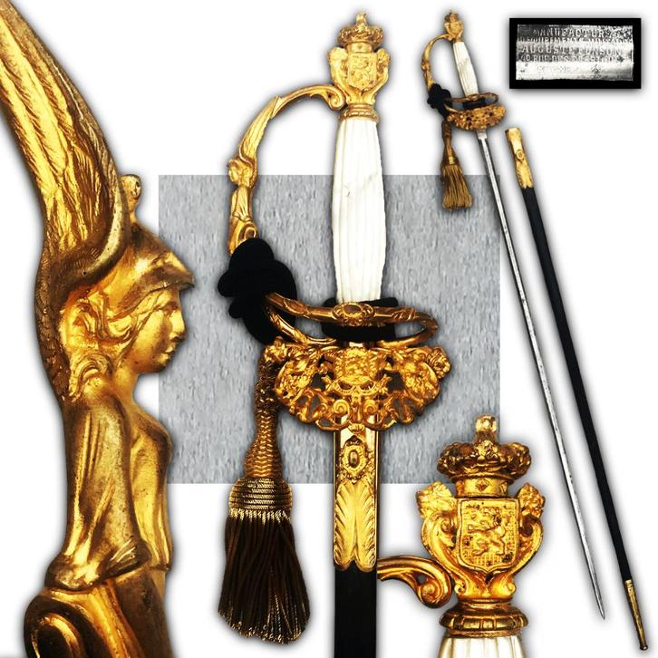 🚨 ABL RARE Épée belge / Sabre Off. Supérieur forêts et eaux, Verzamelen, Militaria | Algemeen, Landmacht, Zwaard of Sabel, Verzenden