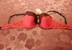 (32) -soutien gorge femme t.90c rouge noir, Ophalen of Verzenden, Rood, BH