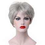 Moderne pruik kort haar in laagjes grijs kleur 51, Verzenden, Nieuw
