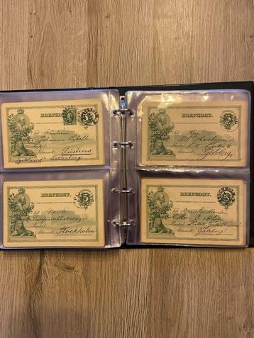 390 Zweedse briefkaarten 1878 - 1910 .                       beschikbaar voor biedingen