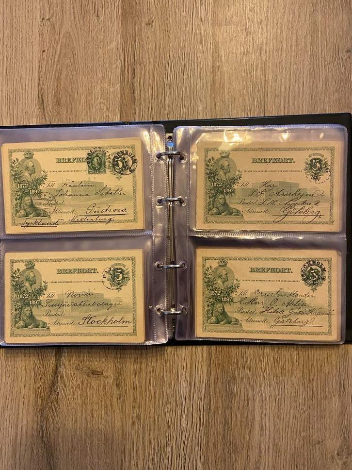 390 Zweedse briefkaarten 1878 - 1910 ., Postzegels en Munten, Postzegels | Europa | Scandinavië, Gestempeld, Zweden, Ophalen