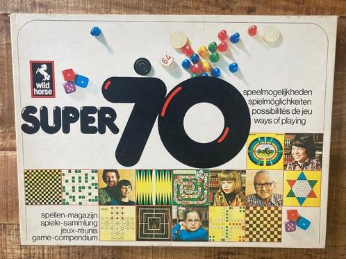 Super 70 spellendoos, Hobby en Vrije tijd, Gezelschapsspellen | Bordspellen, Gebruikt, Een of twee spelers, Drie of vier spelers