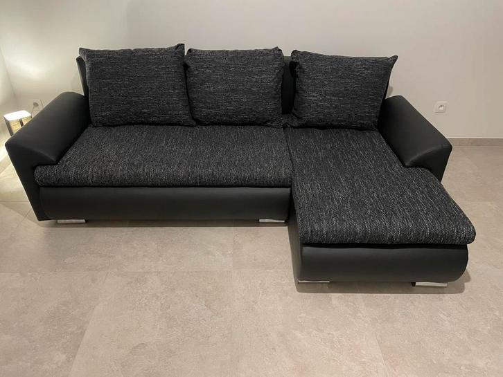 Nieuwe zit slaapbank, Maison & Meubles, Chambre à coucher | Canapés-lits, Neuf, Noir, Enlèvement
