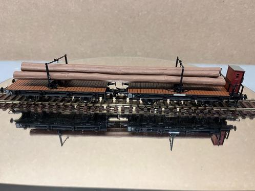 Roco HO 76405 houten transportwagen, Hobby en Vrije tijd, Modeltreinen | H0, Zo goed als nieuw, Wagon, Gelijkstroom of Wisselstroom