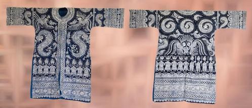 Hua Miao Ceremoniële Batik jas voor mannen:, Antiek en Kunst, Antiek | Kleding en Textiel, Heren, Ophalen of Verzenden