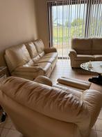 Zetel sofa set 3zit - 2zit - 1zit, Ophalen, Gebruikt, Leer