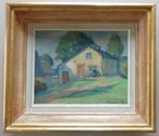 GASTON SPOOREN / HUIS LAND VAN HERVE / OLIEVERF / 36x42cm, Antiek en Kunst, Kunst | Schilderijen | Modern, Ophalen of Verzenden