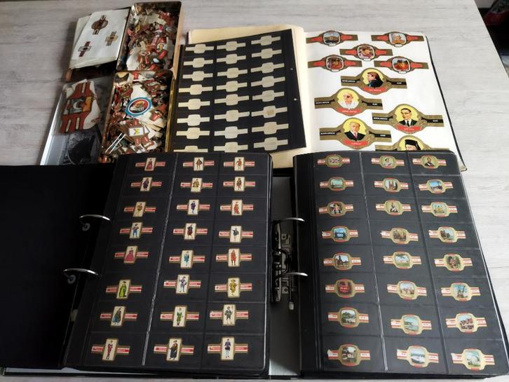 Verzameling sigarenbandjes, Verzamelen, Rookartikelen, Aanstekers en Luciferdoosjes, Gebruikt, Sigarenbandjes, Ophalen