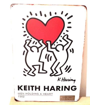 Keith Haring Men holding a heart Limited Edition 10 stuks beschikbaar voor biedingen