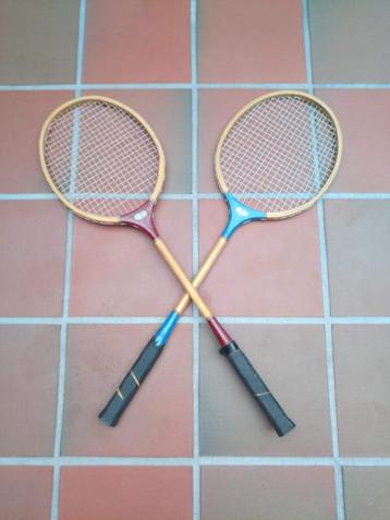 Set van Twee Vintage Badminton Rackets - Jaren '70 beschikbaar voor biedingen