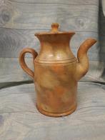 oude oranje -gele aardewerken koffiepot, eind 1800 begin 190, Ophalen of Verzenden