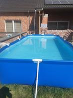 Intex zwembad 450x220x84 cm incl glasparelfilter en zoutelek, 400 cm of meer, Rechthoekig, 80 tot 120 cm, Opzetzwembad