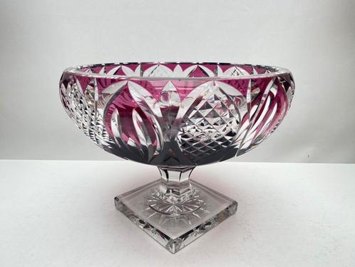 Grote coupe op voet VSL Val St Lambert, Antiek en Kunst, Antiek | Glaswerk en Kristal, Ophalen