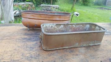 2 Koperen plantenschalen nieuwe prijs!!! beschikbaar voor biedingen